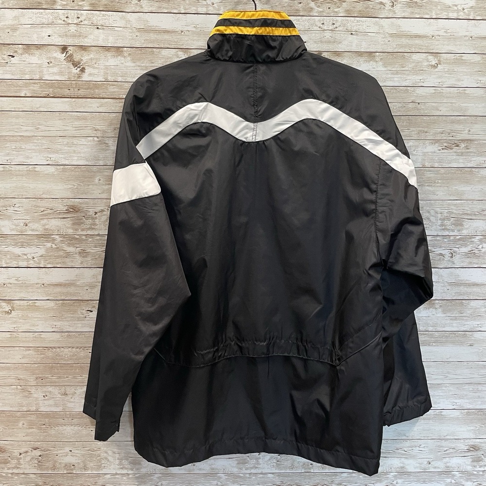 NFL Team Apparel Steelers Youth L 14/16 Windbreaker Jacket Full Zip Black Gold - Picture 6 of 11
